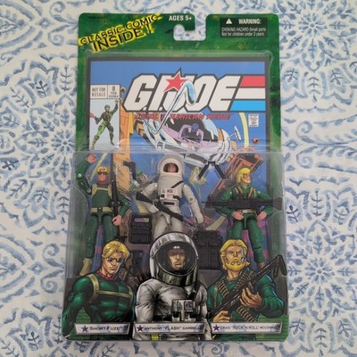GI JOE COMIC 3 Figure Set #8 - Short-Fuze Flash Rock N Roll  2005