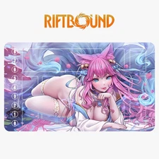Ahri Riftbound Playmat League of Legends Playmat+Bag Trading Card Game Mat 23