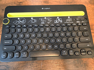 Logitech K480 Multi-Device Bluetooth Keyboard w/ Stand Black/Yellow