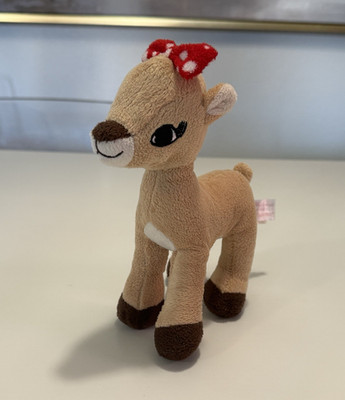 Dan Dee Rudolph the Red-Nosed Reindeer Plush w/ Red Bow Small 2014 MPN 81374