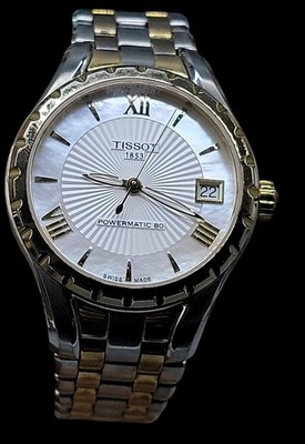 Tissot T-Lady Powermatic 80 Automatic Watch Two-Tone MOP Dial Sapphire Swiss