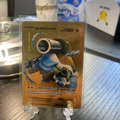 #ad Super Water Arrow Turtle Gold Foil Fan Art Card #083 110 Hp173650 🔥🔥🔥 $8.99