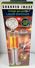 New Sharper Image Vintage Gas Pump Liquor Dispenser Rare New in Box