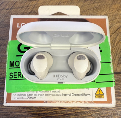 LG T90S Wireless Bluetooth Earbuds TONE Free  with Dolby Atmos  & UVnano+, White