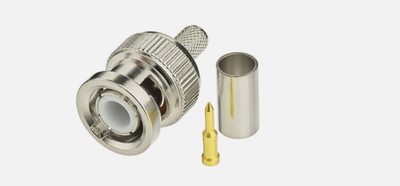 Eightwood 10Pcs 50 Ohm BNC Crimp Male Connector