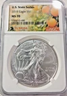 2019 NGC MS70 Silver Eagle US. State Series Florida Coin #636