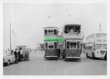BLACKPOOL STANDARD TRAM 40 41 BUS 258 SOUTH PIER 1958 5x7  PHOTOGRAPH
