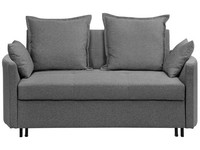 Graues 2-Sitzer Sofa Mit Moderner Optik Und Schlaffunktion Hovin