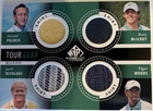 2014 SP Game Used: Tour Gear Quads, Tiger Woods, Rory, Nicklaus, Palmer #TG4NWPM