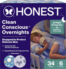 Clean Conscious Overnight Diapers up to 12 Hours of Protection Hypoallergen
