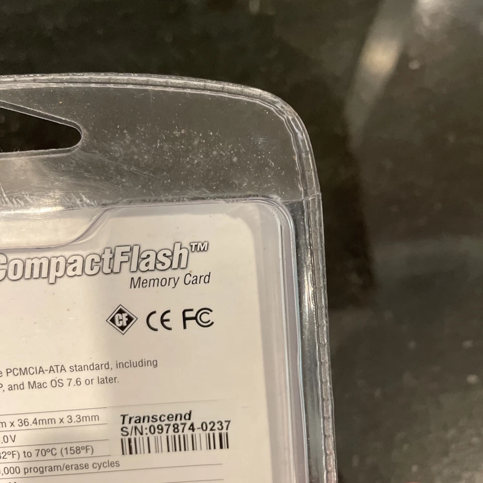 VTG Transcend 256 MB CompactFlash Card CF Card 256MB Memory Card NOS - Image 4 of 4