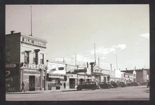 REAL PHOTO ELKO NEVADA DOWNTOWN COPPER BAR OLD CARS POSTCARD COPY