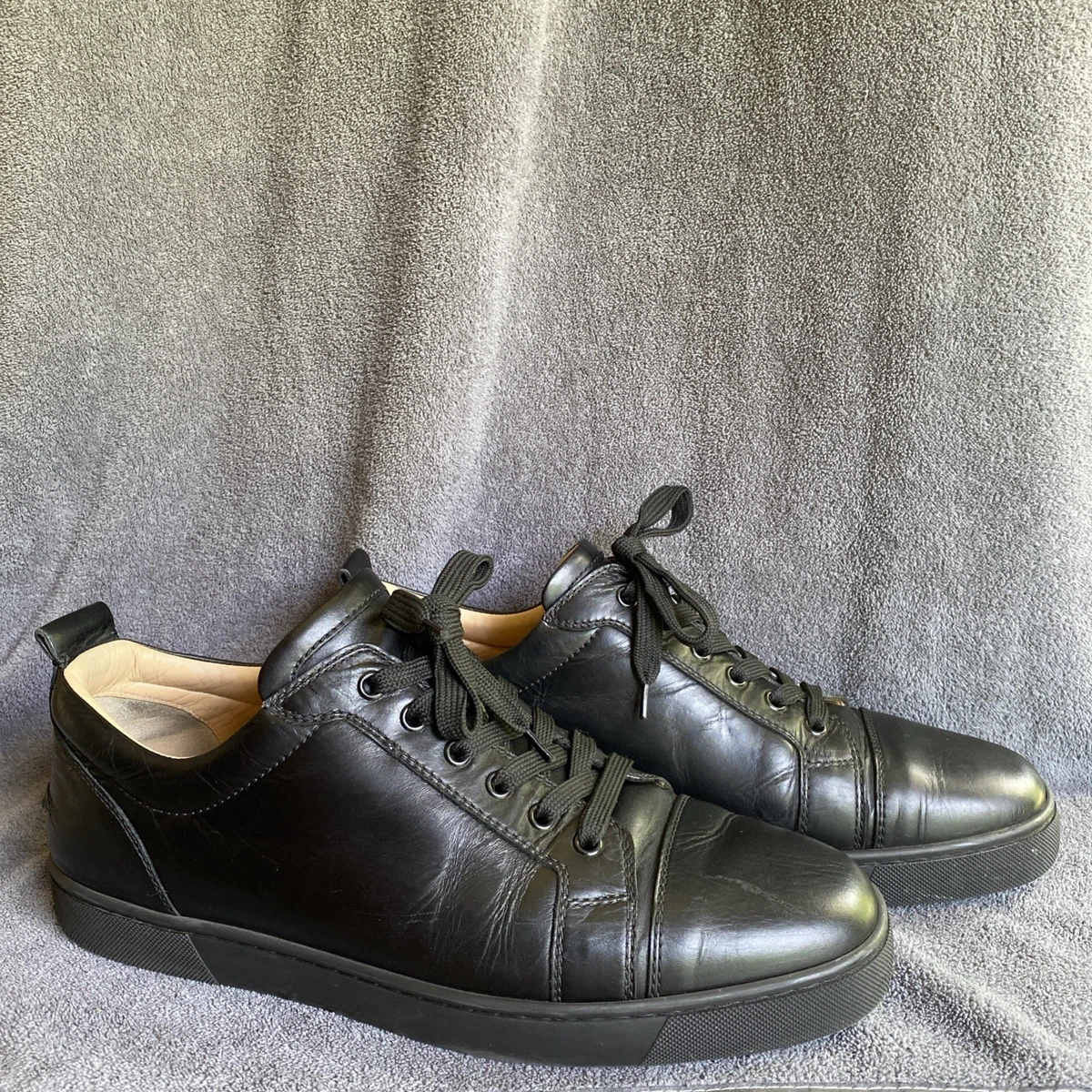 Christian Louboutin Women's Leather Upper Black Casual Shoes for