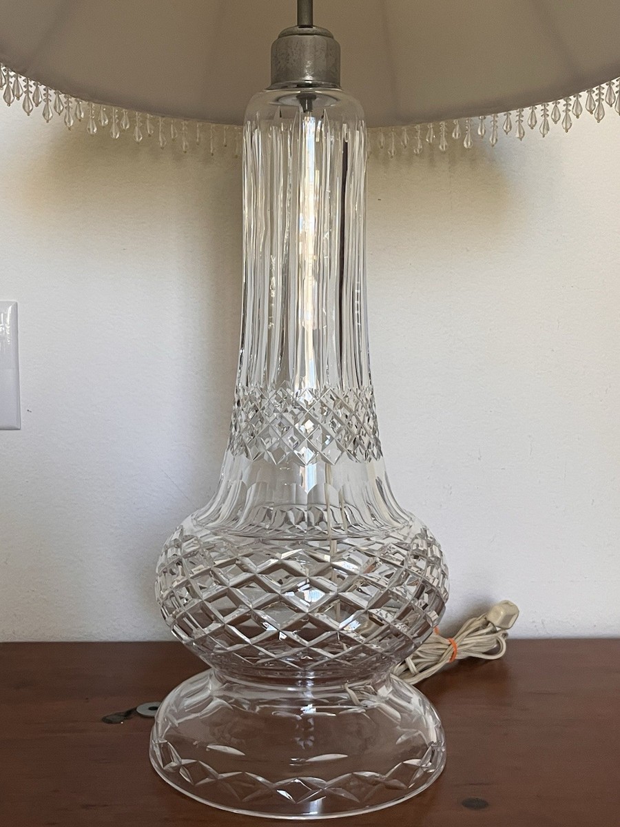 【超希少】ウォーターフォード クリスタル スタンドランプ  Waterford Crystal Table Lamp 31” Tall Signed Cut Glass Base