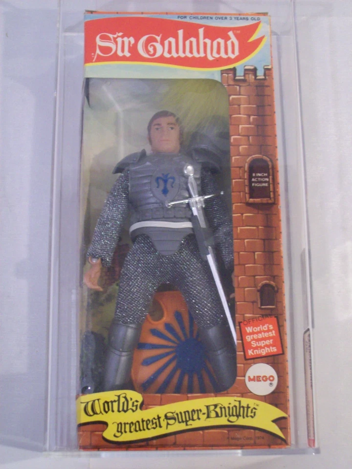 Vintage Mego World's Greatest Super Knights 1974 Sir Galahad  AFA 80 MISB RARE! - Image 3 of 4