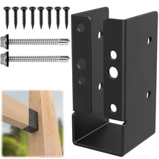 8Pcs Concealed Joist Hanger, 2" x 4"Outdoor Concealed-Flange Hanger, 2"x4" Ou...
