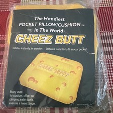 Cheez Butt Pocket Pillow Cushion Inflates Stadium Office Car Camping Green Bay