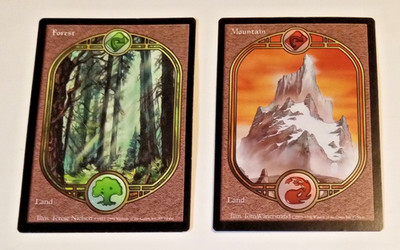 MTG Unglued Full Art Land Lot 1998 Forest x1 Mountain x1 Light