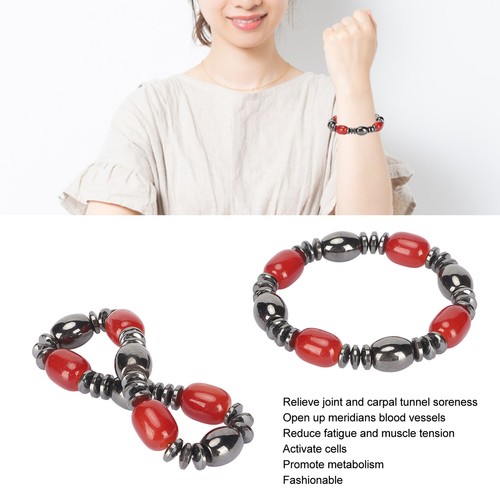 2pcs Retro Magnet Bracelet Fashionable Elegant Joint Soreness Relief Stone M FSK - Bild 6 von 22