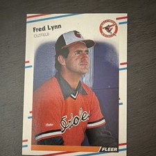 Fleer 1988 Fred Lynn #566 Baltimore Orioles Baseball Card Base Set MLB