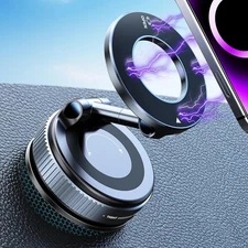 360°Vacuum Magnetic Phone Holder Adjustable Suction Cup Car Mount Foldable Stand