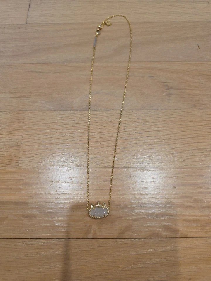 KENDRA SCOTT Womens Iridescent Drusy Elisa Unicorn Pendant Gold Chain Necklace - Image 4 of 4