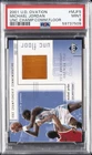 2001 UPPER DECK OVATION MJ UNC MEMORABILIA #MJF5 MICHAEL JORDAN PSA 9