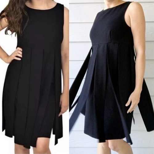 Cabi Carwash Flapper Dress 6 Black Empire Waist