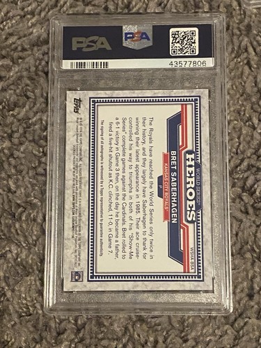 Bret Saberhagen 2014 Topps Update World Series Auto Autograph #27/50 Psa 9 - Picture 2 of 2