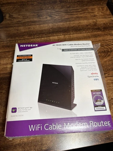 NETGEAR C6250-1AZNAS WiFi Cable AC1600 Modem Router NIB
