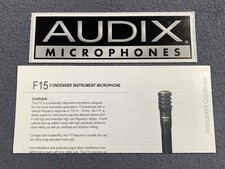 Audix F15 Condenser Microphone Spec Sheet w/ ...