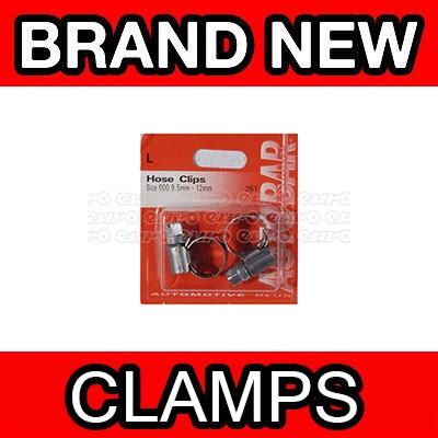 Mini Hose Clips / Clamps (9-12mm) (Pair)