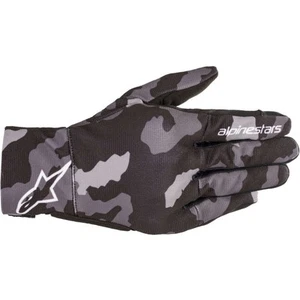 Alpinestars Reef Ce Motorcycle Gloves Mens Black Grey Camo