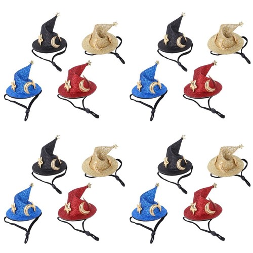 4Pcs Household Halloween Wizard Hat Chinchilla Hat Hamster Accessory Hamster