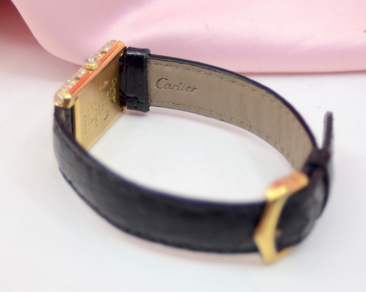 Cartier Paris Vermeil Watch Argent 925 18K Gold Plated w