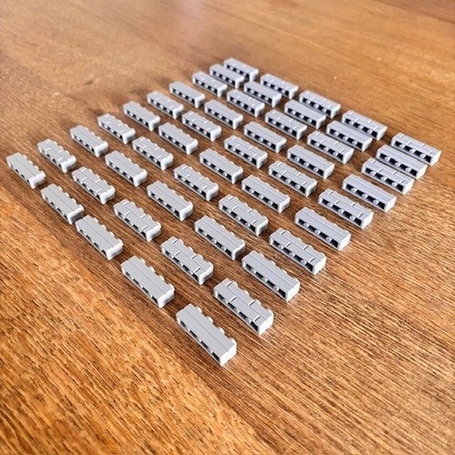LEGO 50* Profilo/Mattone Massoneria 1x4 (parte 15533) GRIGIO CHIARO, SPEDIZIONE GRATUITA UK - Foto 2 di 3