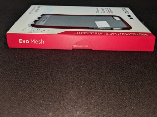 For iPhone 6 Plus / 6S Plus ~Tech21 Evo Mesh Thin FeatherWeight Case~ Smokey/Red - Picture 9 of 9