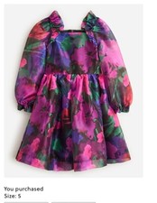 JCrew Crewcuts Girls' fairy-tale holiday dress in organza Size 5