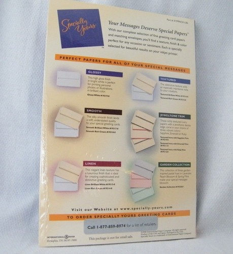 New Fine Greeting Card Inkjet Paper Sample Pk of 6 Heavyweight Cards & Envelopes - Picture 3 of 8