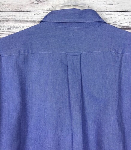 Lands' End Men's Blue Short Sleeve Button Down Shirt Craft Oil Size XXL(18-18.5) - Picture 5 of 7