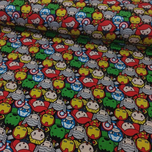 Marvel Comics Mini Personajes Caras Enmascaradas en tela de algodón de edredón, por 50cm C11 - Imagen 10 de 11