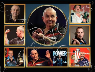 Phil Taylor Power A4 Printed Poster Print Darts 180 laminiert 01