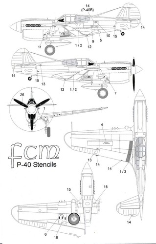 FCM Decals 1/32 CURTISS P-40 WARHAWK Fighter Brazilian Air Force - Picture 5 of 5
