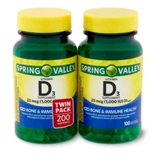 Spring Valley Vitamin D3 Softgel vitamin d3 spring valley d3 spring valley omega