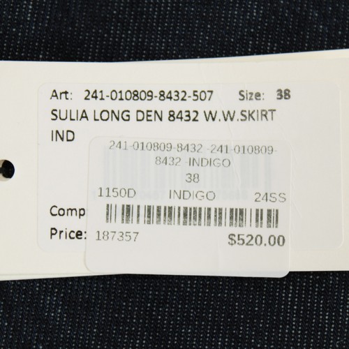 Dries Van Noten NWT Sulia Maxi Denim Skirt Size 38 US 6 in Indigo Blue - Picture 11 of 13