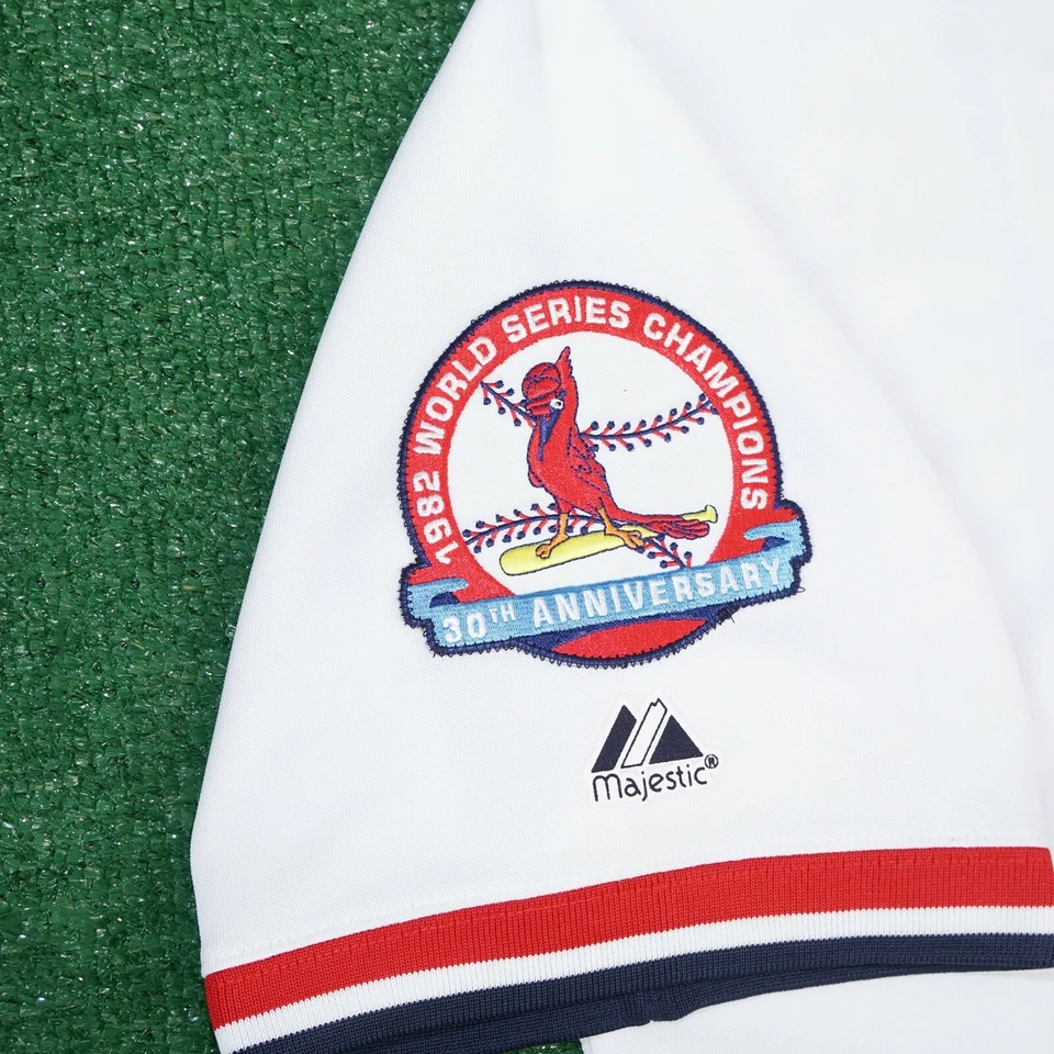 Stan Musial 1982 Cardenales de San Luis Cooperstown 30 aniversario para hombre Camiseta local Foto 4 de 4
