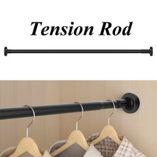Telescopic No Drill Stainless Steel Clothes Hanging Bar Rail for Bath Wardrobe