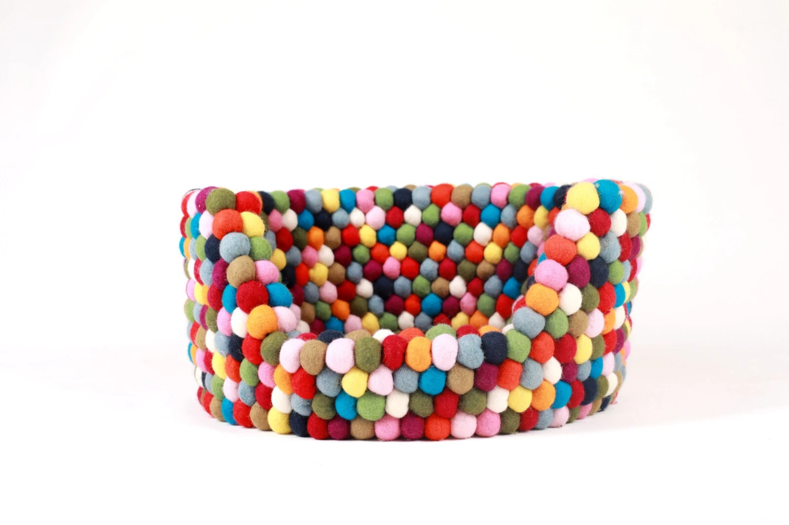 Multicolor Felt Dog Bed - Felted Pet House - Pet Bedding - Cozy Dog Bed