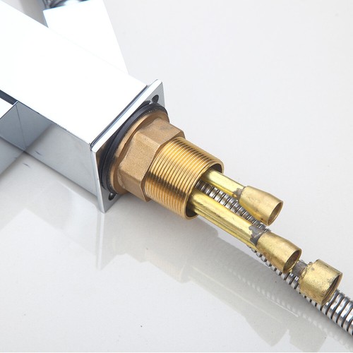 UK LED Kitchen Swivel Pull Out Hand Sprayer Sink Faucet Single Handle Mixer Taps - Picture 10 of 12