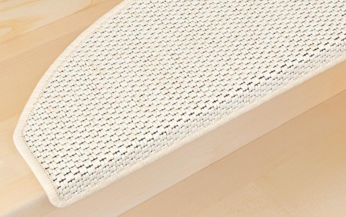 Stufenmatten Treppenmatten Göteborg Treppenschutz Sisaloptik Halbrund 65x24x4cm - Bild 55 von 83